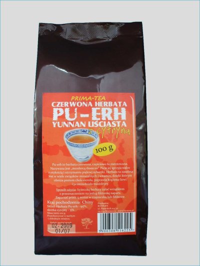 Herbata chiska pu-erh z cytryn 100g Biotern